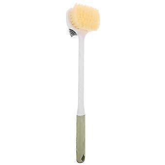 Long Handle Foot Scrubber Brush for Shower with Silicone Bristles