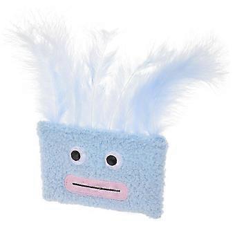 Pluche kattenspeeltje met kattenkruidveer en knisperpapier voor binnenkatten