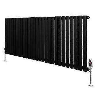 Oval Single Column Radiator 600mm x 1620mm & TRV Chrome Valves Modern Designer Single Panel Central