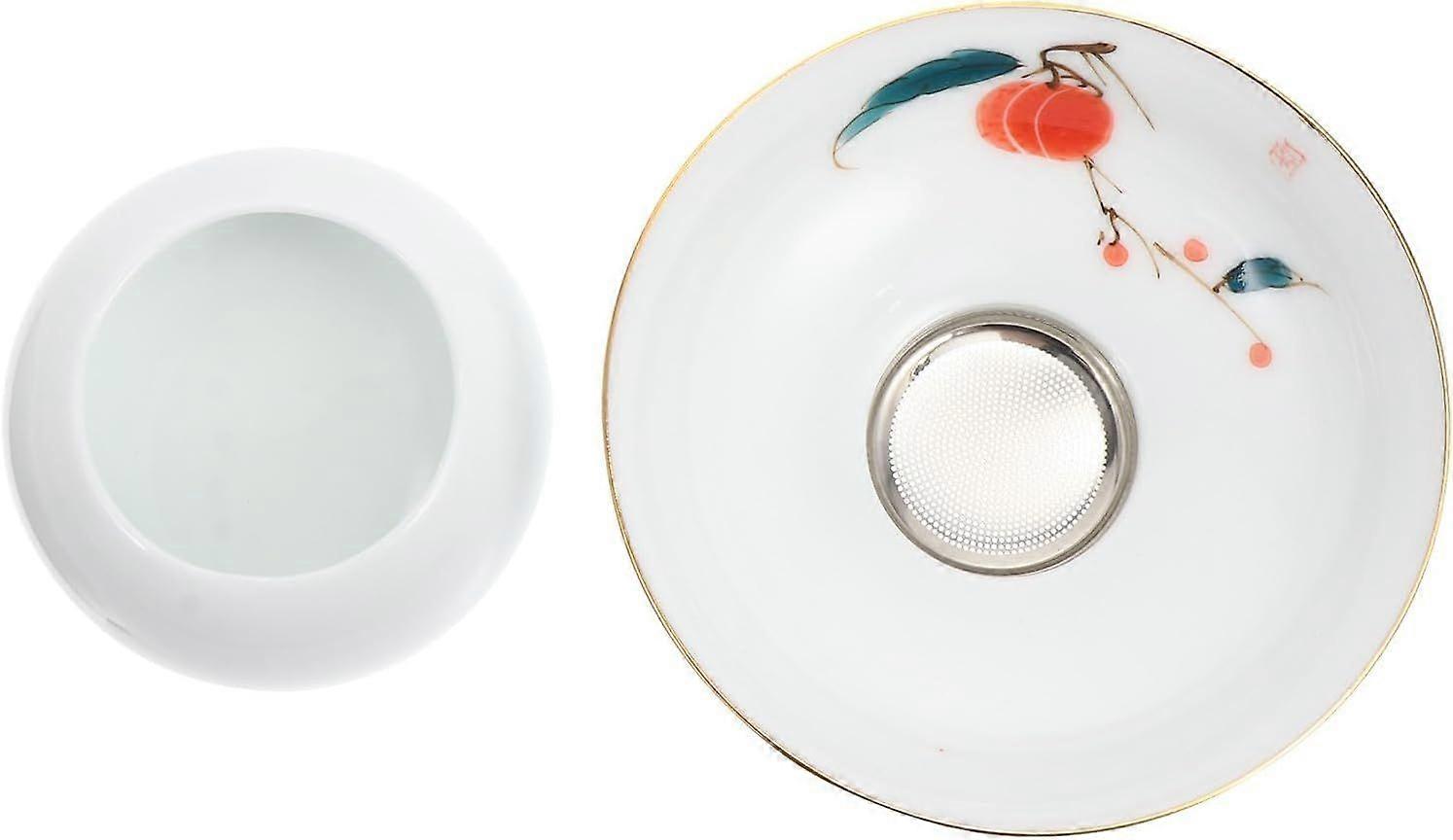 Accessory Reusable Strainer Ceramic Infuser Kitchen painted Pattern