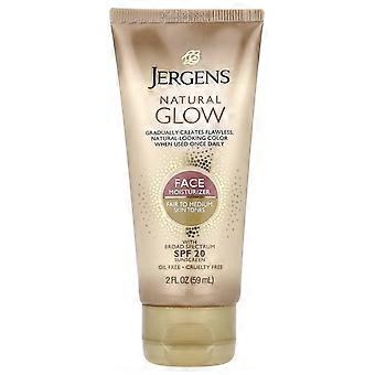 Jergens, Natural Glow, Face Moisturizer, SPF 20, Fair to Medium, 2 fl oz (59 ml), 2-Pack