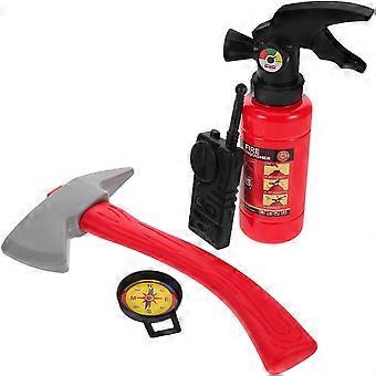 1 Set Firefighter Roleplay Kit for Realistic Fireman Costume Dress Up Set Cosplay Accessories for Interactive Play and Teamwork for Career Day and Bir