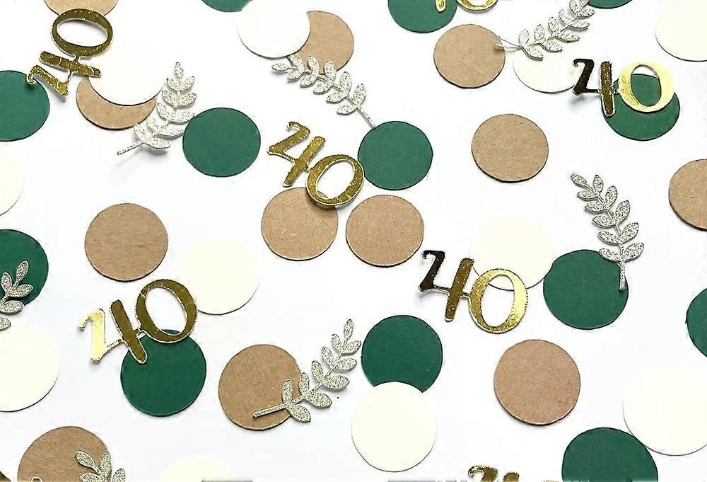 Handmade Green Rustic Age table confetti
