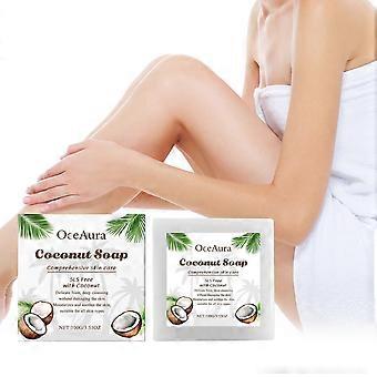 Coconut Oil Soothing Soap Deep Cleaning Antioxidant Protect Skin Barrier Improve Drying Long-Lasting Hydration Exfoliating Soap