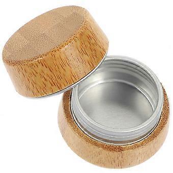 Balm Tins Leppepomadebeholder Reisebruk Lysebrun 3,2x3,2x2,4 cm Gjenfyllbar 1-pakning!xx2