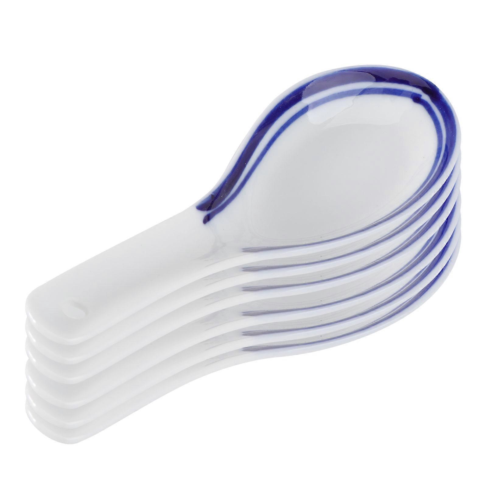 Porridge Spoon Useful Ceramic Spoon for Kitchen Multi-Function 25Pcs