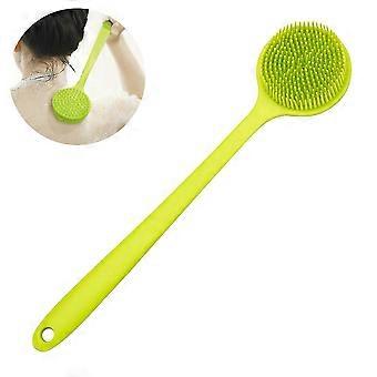Silikon Rückenwäscher Körperbürste und Haar Kopfhaut Massager Bürste, Langgriff Duschbürste, Peeling Duschwäscher, Rückenwäscher zum Duschen