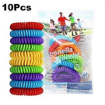 Mosquito Repellent Bracelets 10 Pack - Long Lasting, Waterproof, One Size