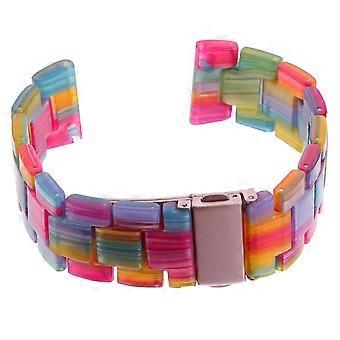 Roestvrijstalen horlogeband met harslaag voor 22 mm smartwatch, geschikt voor dagelijks gebruik, 17 x 2,2 cm, waterdicht, individueel verstelbaar, 1 stuk.