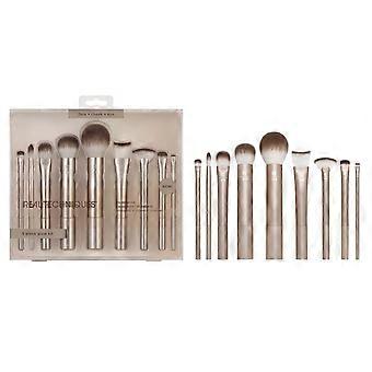 The 9-Piece Natural Makeup Brush Set is perfect for liquid, cream, and powder eyeshadows, foundations, blushes, contour powders, and contouring. A co