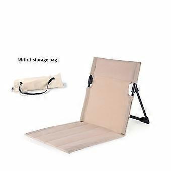 Portable Ultralight Aluminum Alloy Folding Moon Chair with Carry Bag, Low-Profile Outdoor Seating for Camping Beach Self-Driving Leisure