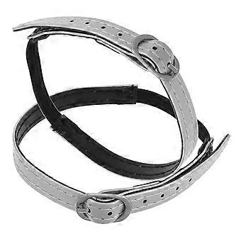 Adjustable Silver Shoe Straps for High Heel with Anti-Slip Elastic Bands 1Pair