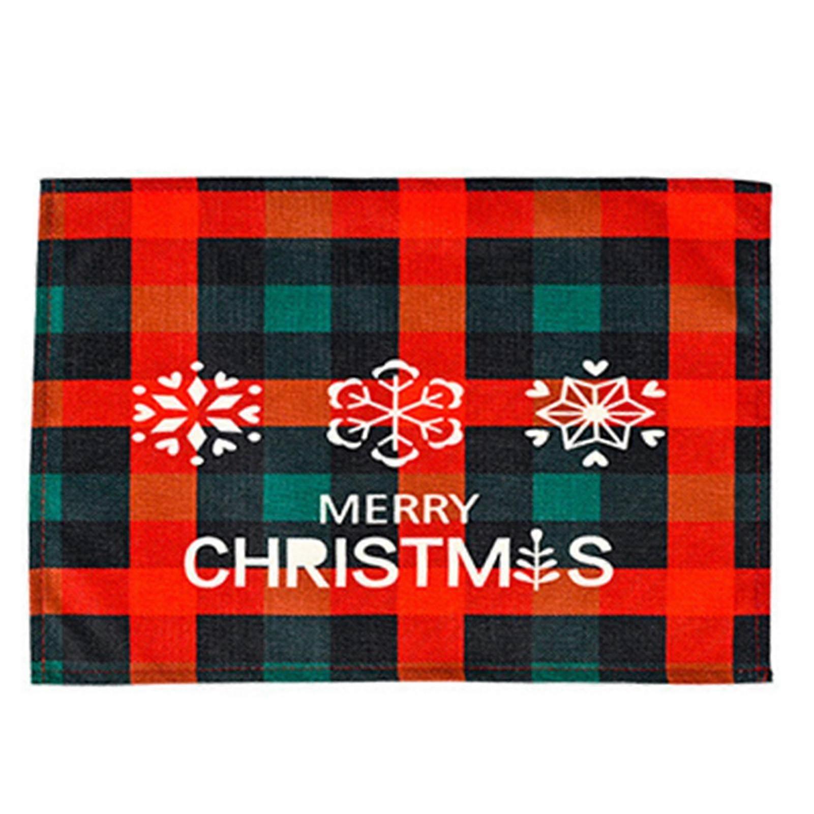 Christmas Table Mat Classic Plaid Design Decorative Rectangular