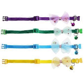 Cat Collar Breakaway for 8Pcs with Bell and Bow Tie Accessories