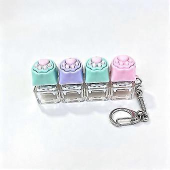 Cute Cat Paw Keyboard Fidget Toy Keychain for Adults, Keyboard Clicker Keychain Fidget Sensory Toys for Decompression