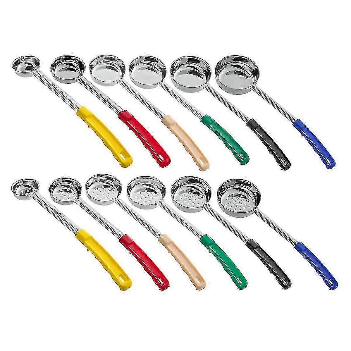 12-Piece Percompatible withated and Solid Portion Spoons Stainless Stee Safe Kitchen Multipurpose Portion and S Edition