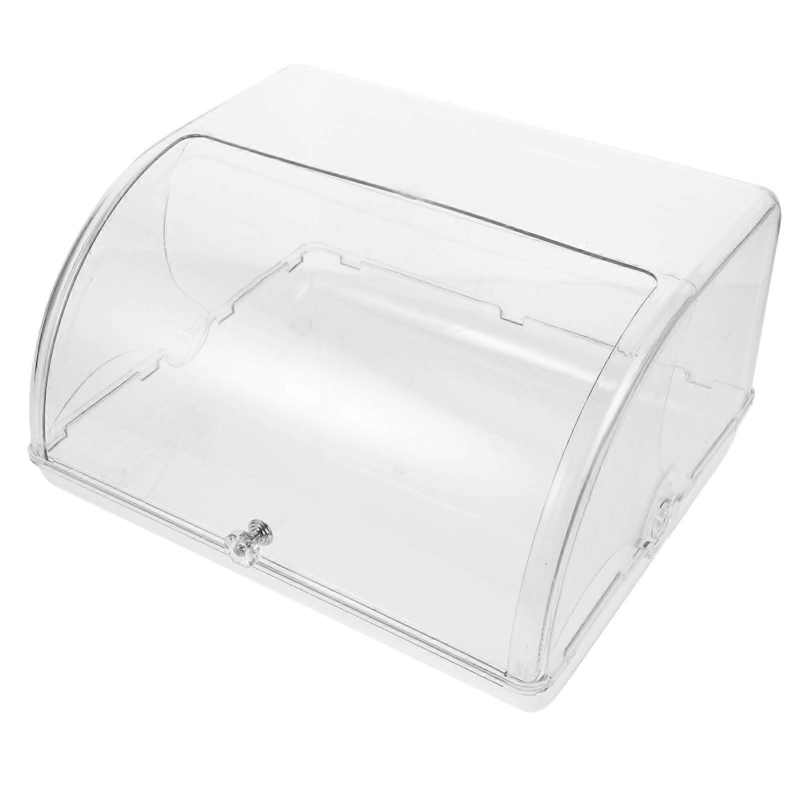 Plastic Bread Box Container for Homemade Bread Storage Transparent Kitchen Keeper