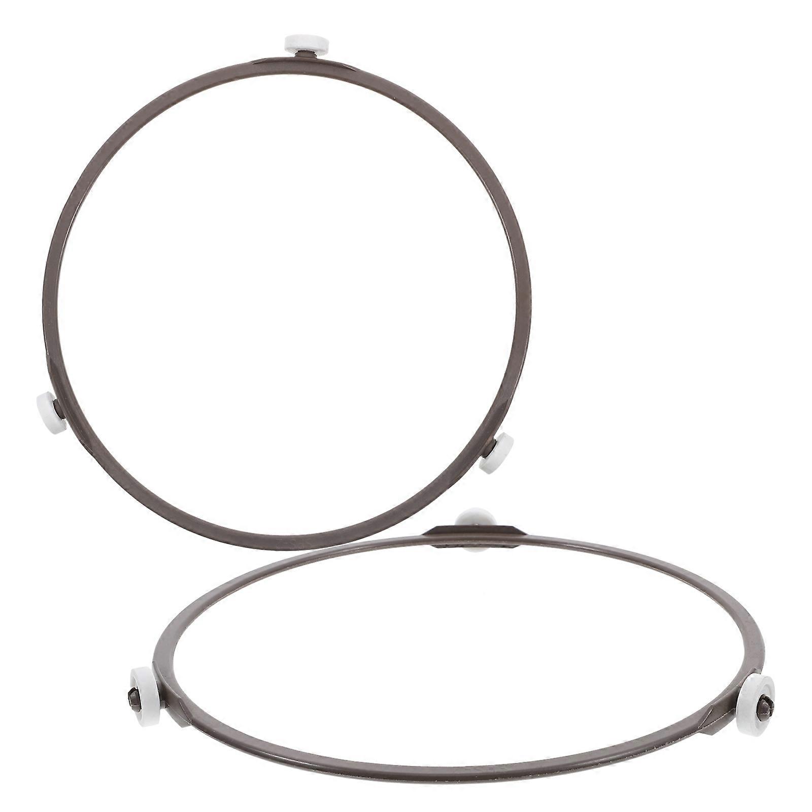 2pcs Plastic Wheel Circle Base Plate Bracket Microwave Rack Plate Support Ring