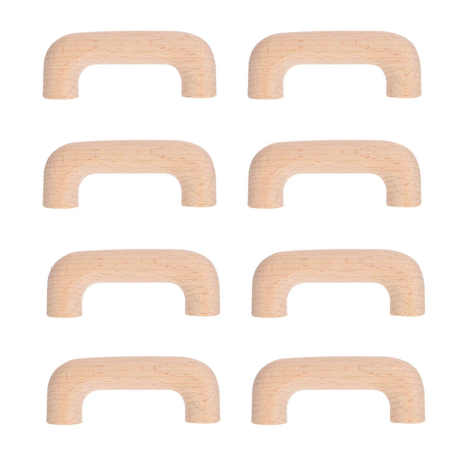8pcs Wooden Door Handle Cabinet Knobs Door Handle Drawer Door Handle Knobs
