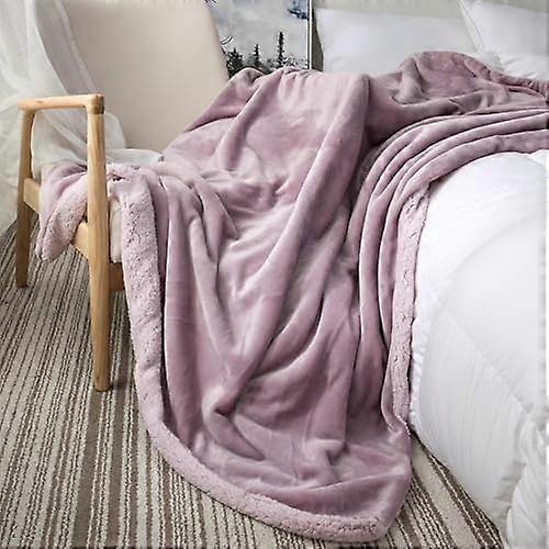 Flannel Blanket Soft Cozy Warm Lightweight Throw for Couch Sofa Bed, Machine Washable Solid Color