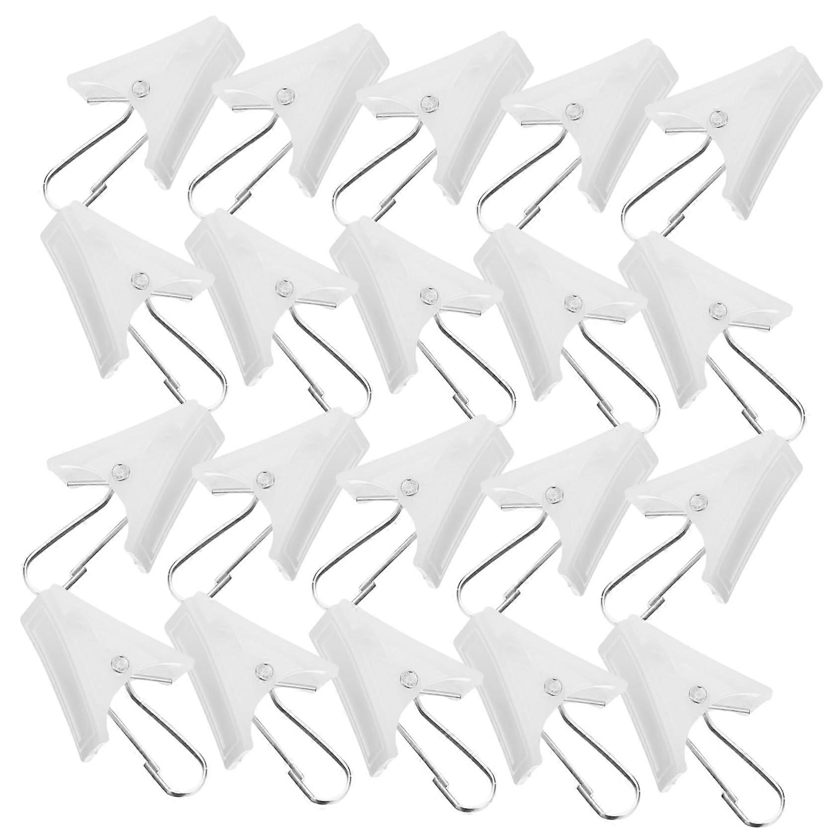 20pcs Curtain Clips with Hooks Spring Clip Set for Drapes String Lights Fast Installation