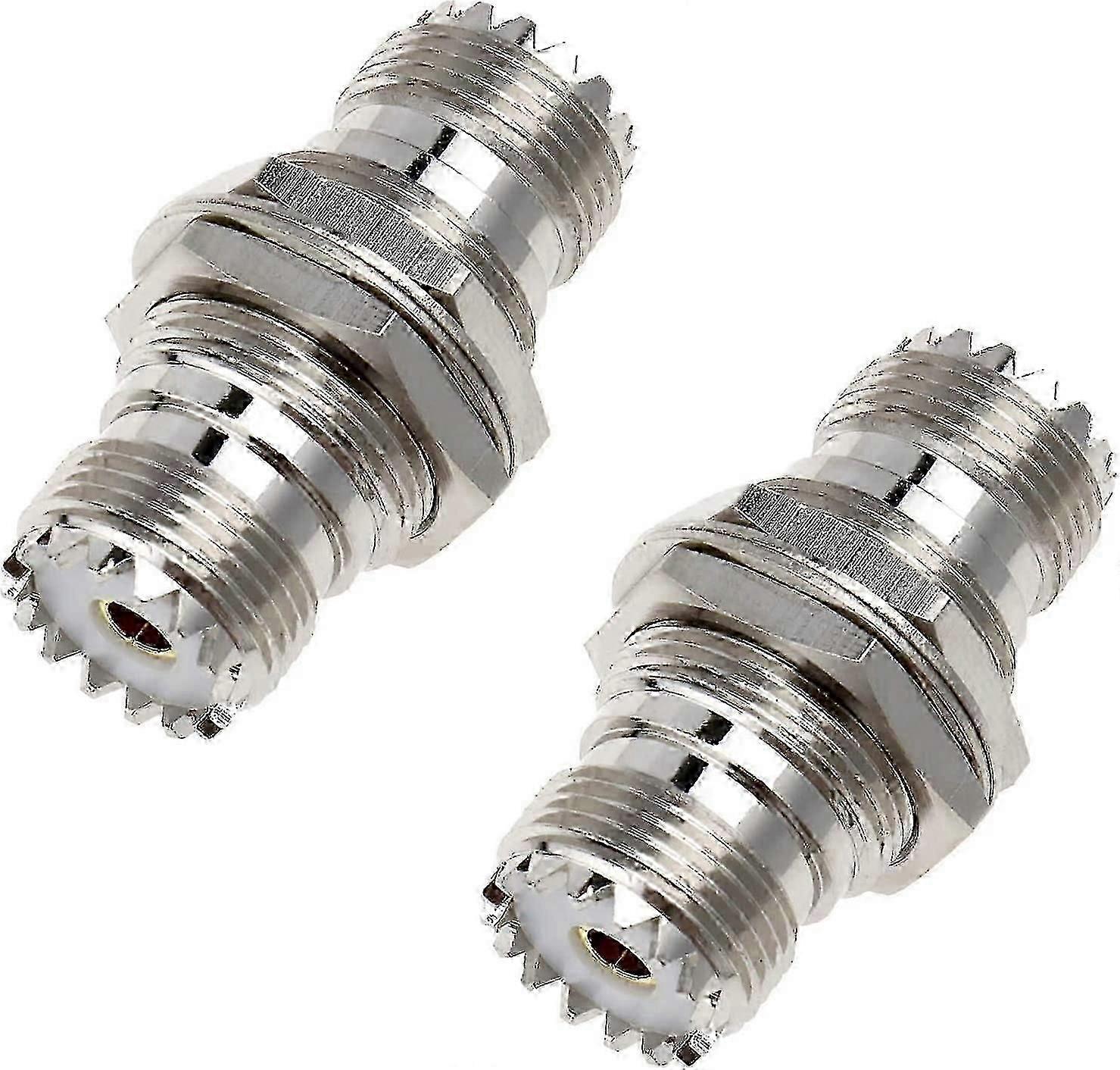Conector de rf coaxial Uhf Plug socket com porca e arruela (prata) (2pcs)