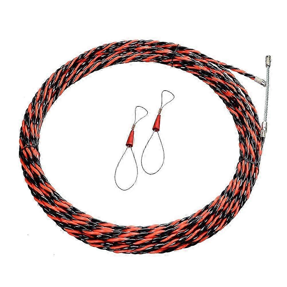 Electrical Threader Lead Tool 30M Cable Wire Guide 3-Strand Wall Threader Cable Stringer with 2 Fasteners.