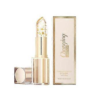 Color Changing Lipstick, Transferproof Long-Lasting Moisturizing Glossy Shine, Clear Temperature Change Lipstick, Gold Crystal Clear Glossy Shine Lip