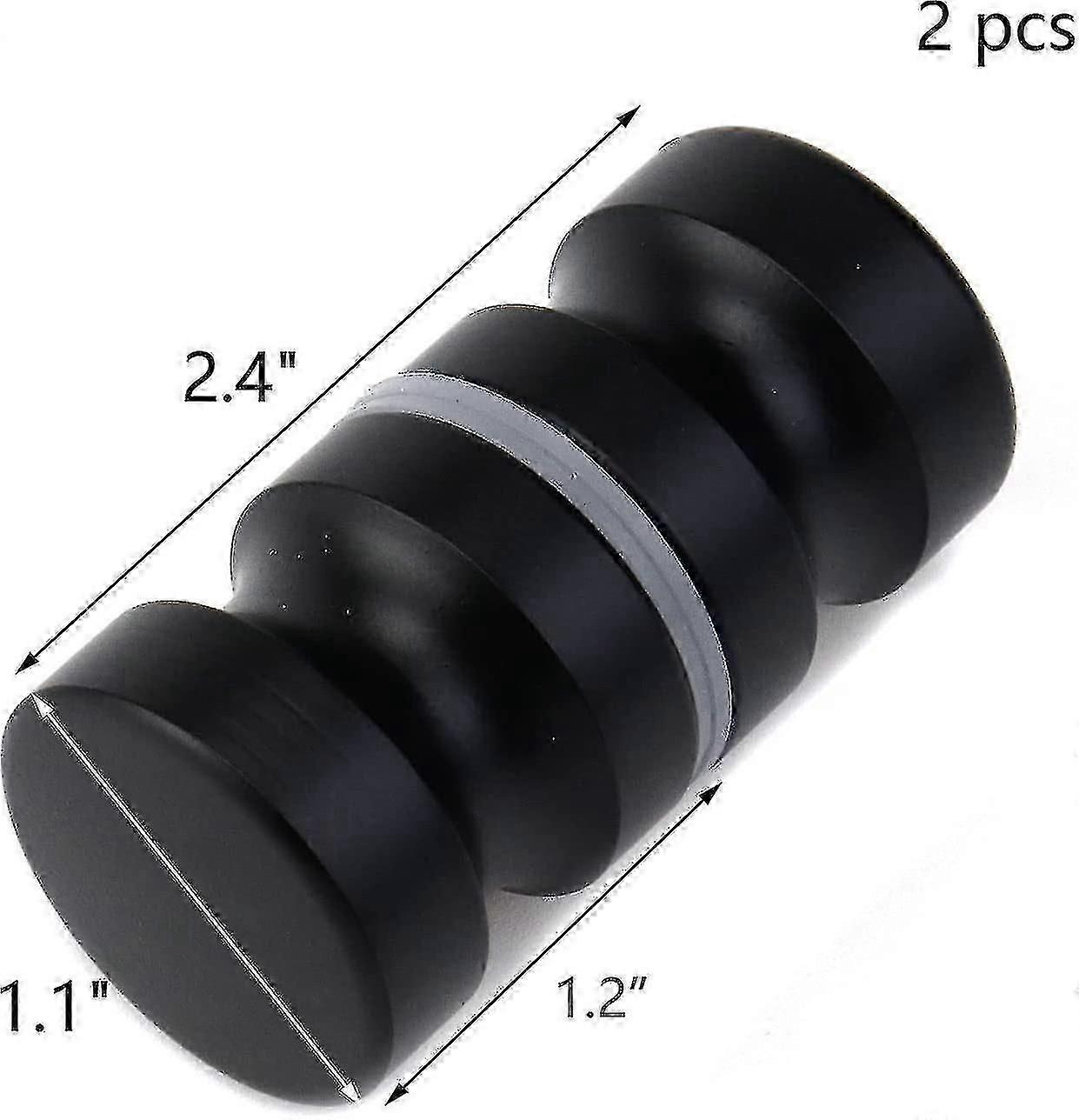 2pcs Black Bathroom Pull Handles, Shower Glass Door Knobs, Back To Back Shower Door Knobs