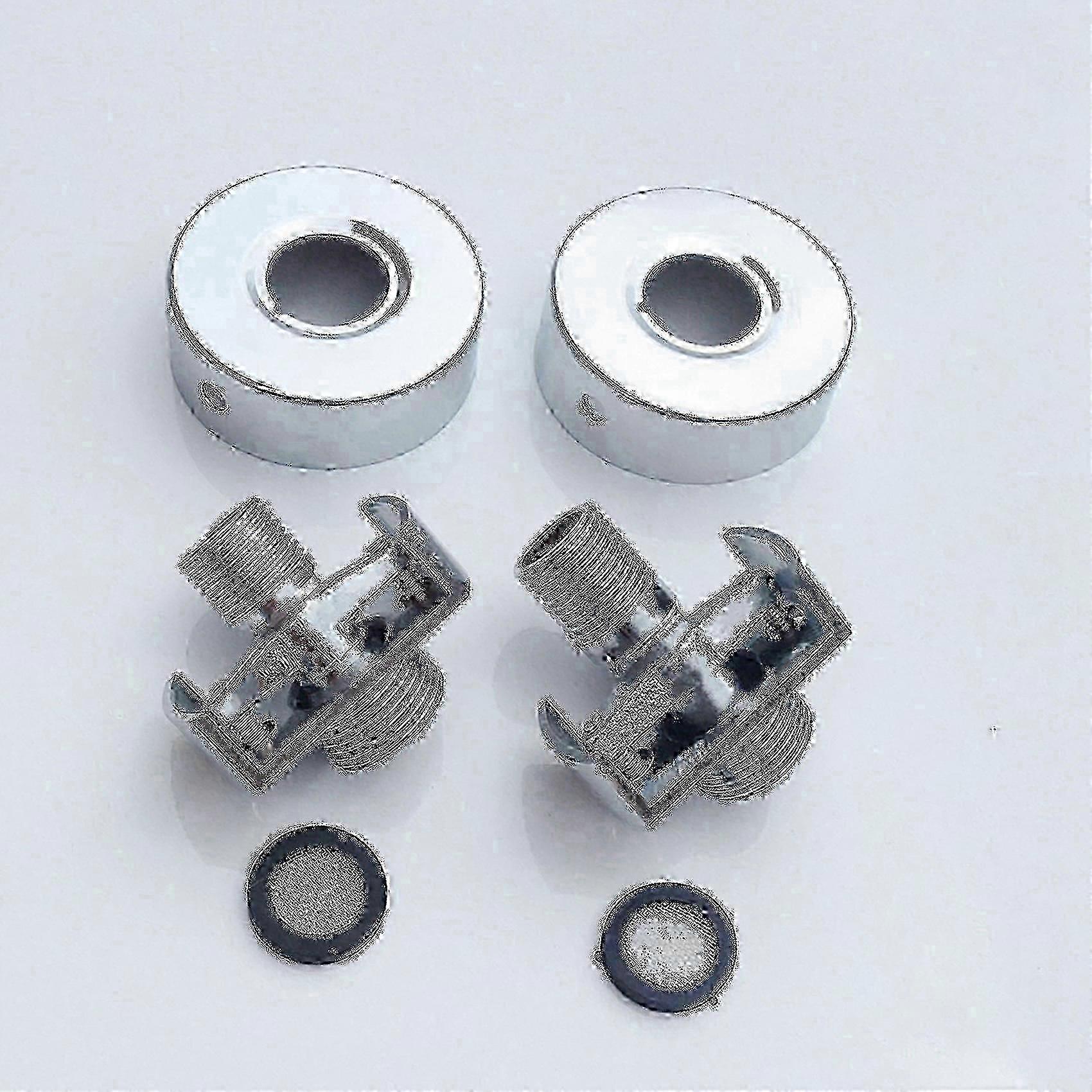 2x Angled Shower Head Adapters - Copper Intake Pipe Angle Adjusters with Eccentric Screw