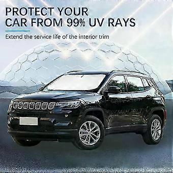 Car Windshield SunShade Sun Visor Foldable Parasol Blocks UV Rays compatible with Jeep Compass Import 1.4T 2.4T MK2