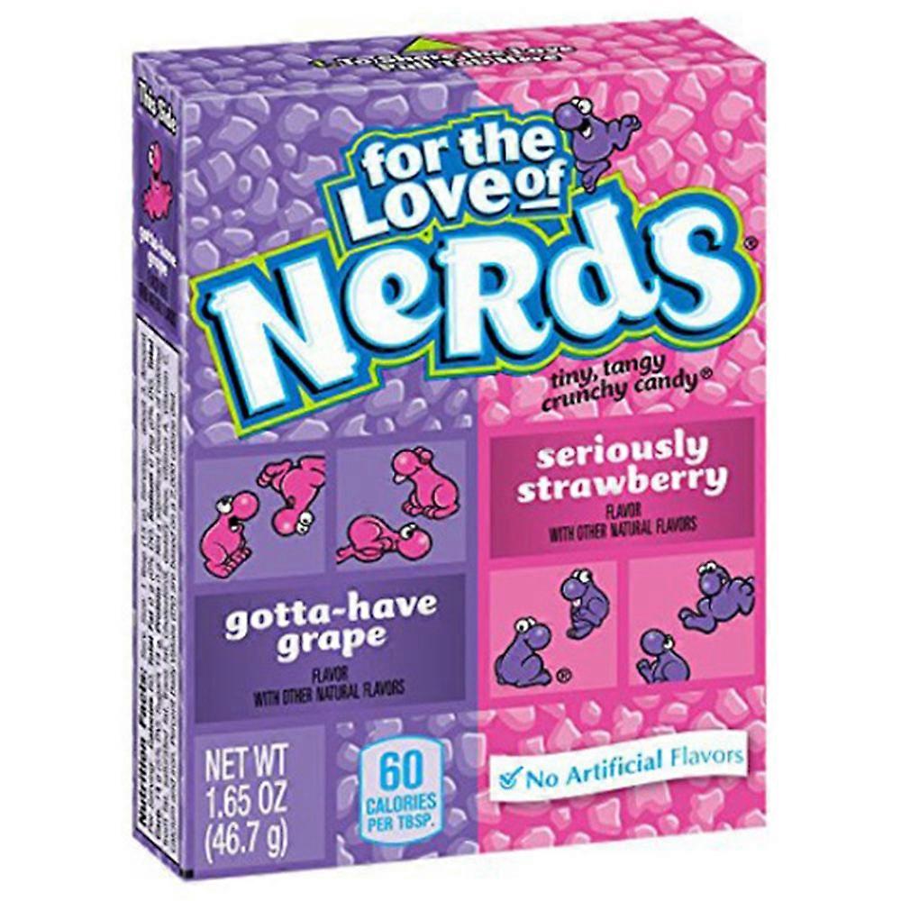 Nerds Grape and Strawberry Candy Richness Delicously Fruity Flavour 24x46.7g
