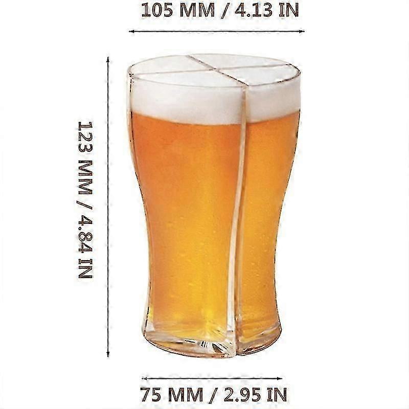 Separable party cup 4 in 1 beer glasses set