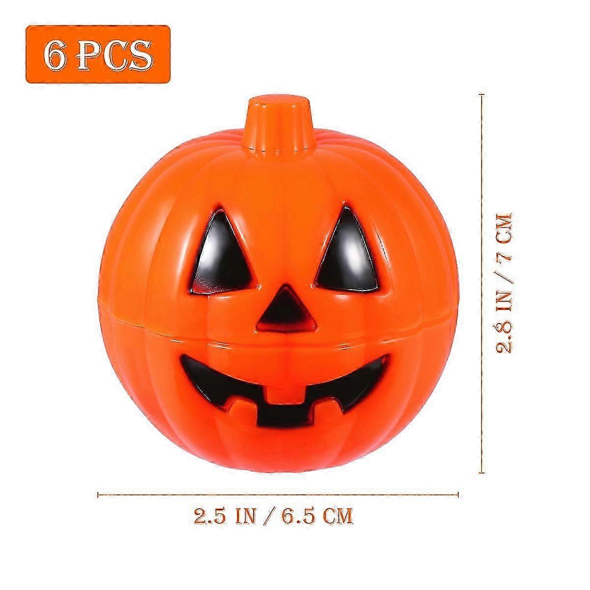 Classic Yellow Pumpkin Candy Box 6Pack Compatible with Halloween Event Props