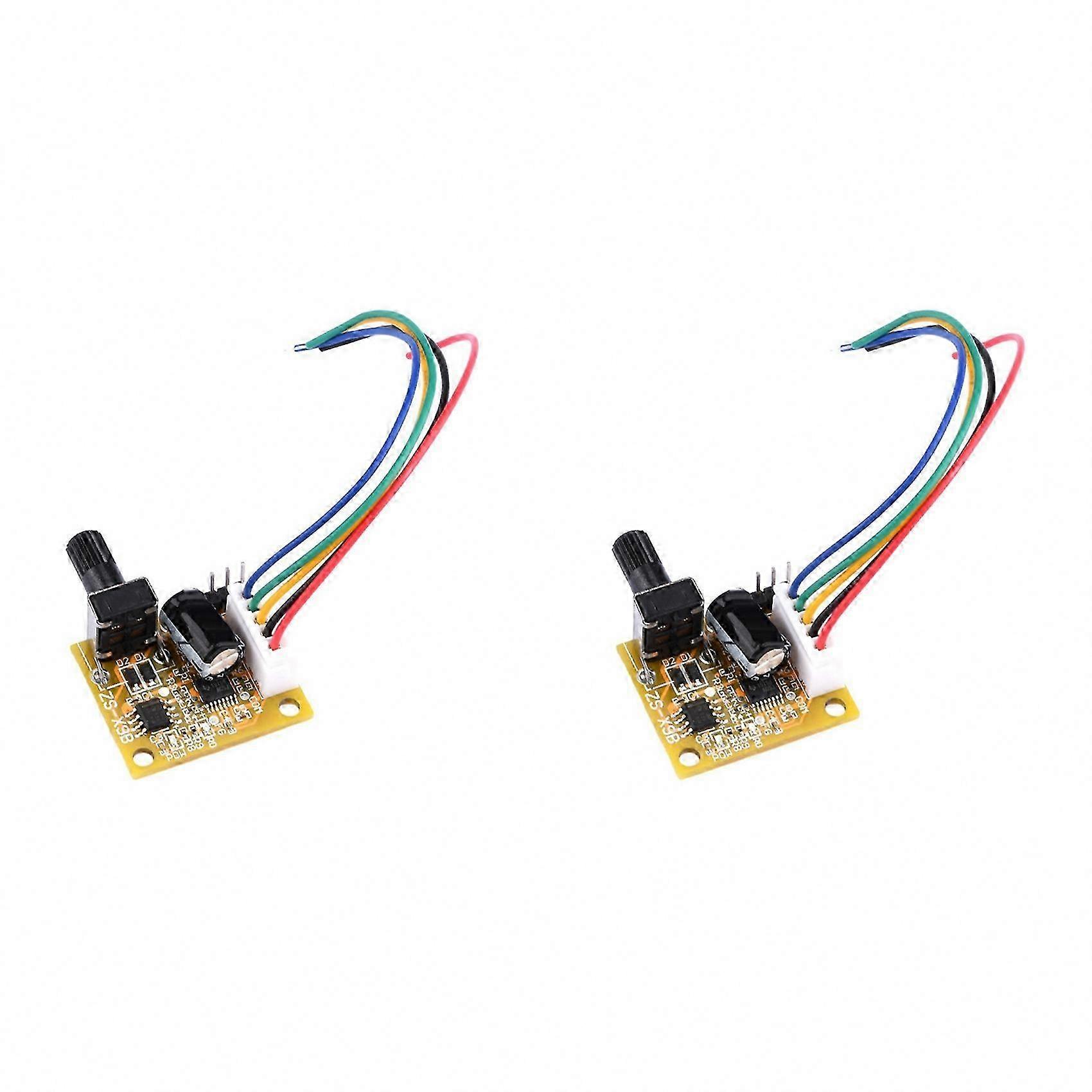 BLDC 3-Phase Brushless Motor Driver Board Module, 2X Sensorless DC5V-15V 2A 15W DC Motor Speed Controller