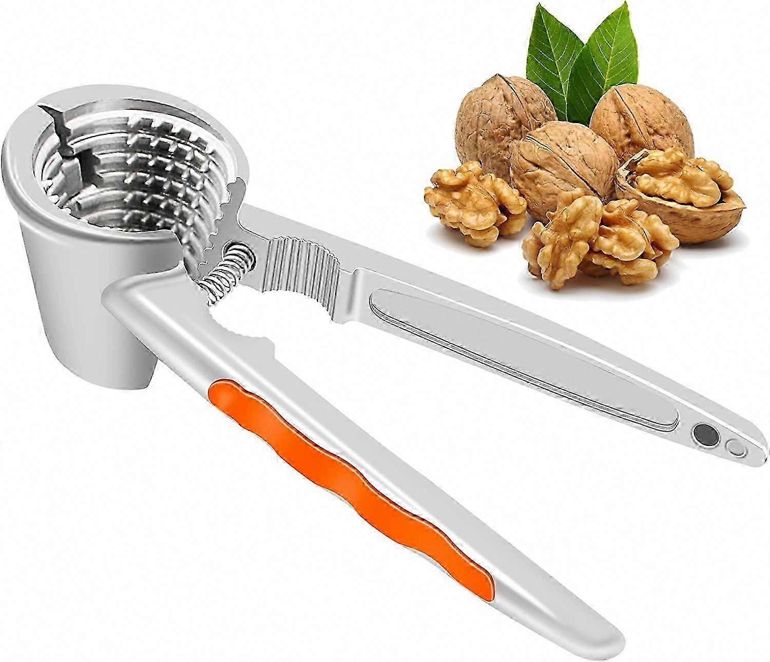 Nutcracker Kitchen Tool for Nuts, Walnut Cracker with Anti-Splash Design, Funnel & Pliers for Easy Cracking