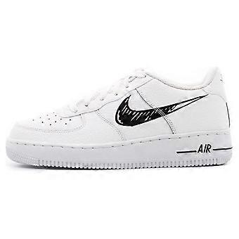 Nike Air Force 1 Low 'Doodle Swoosh - White Black' GS DM3177-100