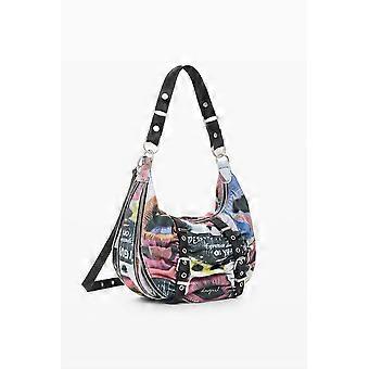 Desigual Graffiato Blue Calgary Graffiti Print Shoulder Bag 26WAXA31