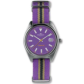 Mondia Campus Japanese Quartz Analog Woman Watch with Nylon Bracelet MI729-3CT
