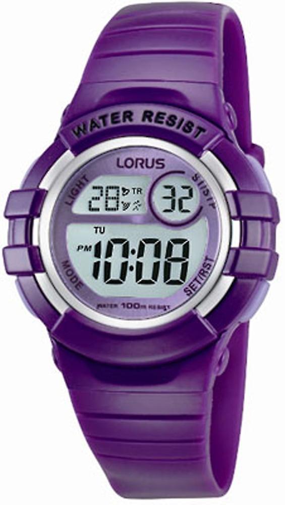 Lorus regarde Quartz Digital Child Watch avec R2385HX9 Polyurethane Bracelet