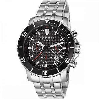 Esprit Mens Watch Black Silver and Red - RRP £149