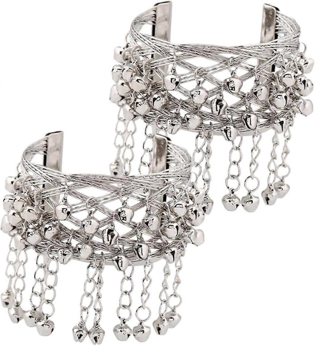 Lightweight Silver Arm Chains With Bells