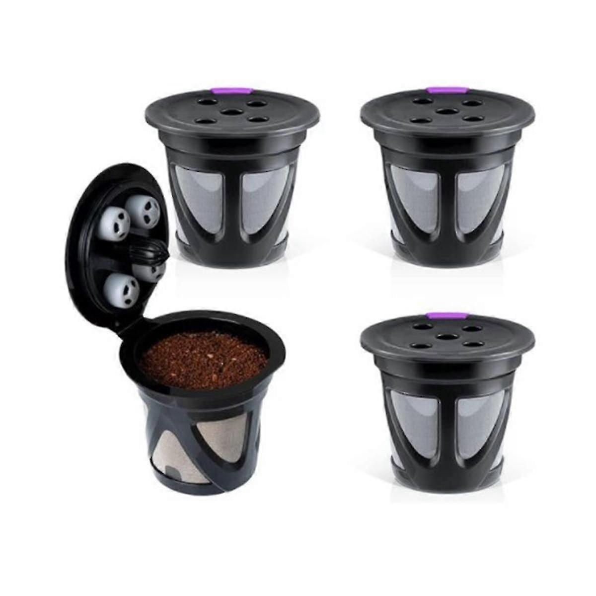 6pcs Reusable K Cup Compatible With For Single Coffee Maker Refillable K Cups Coffee