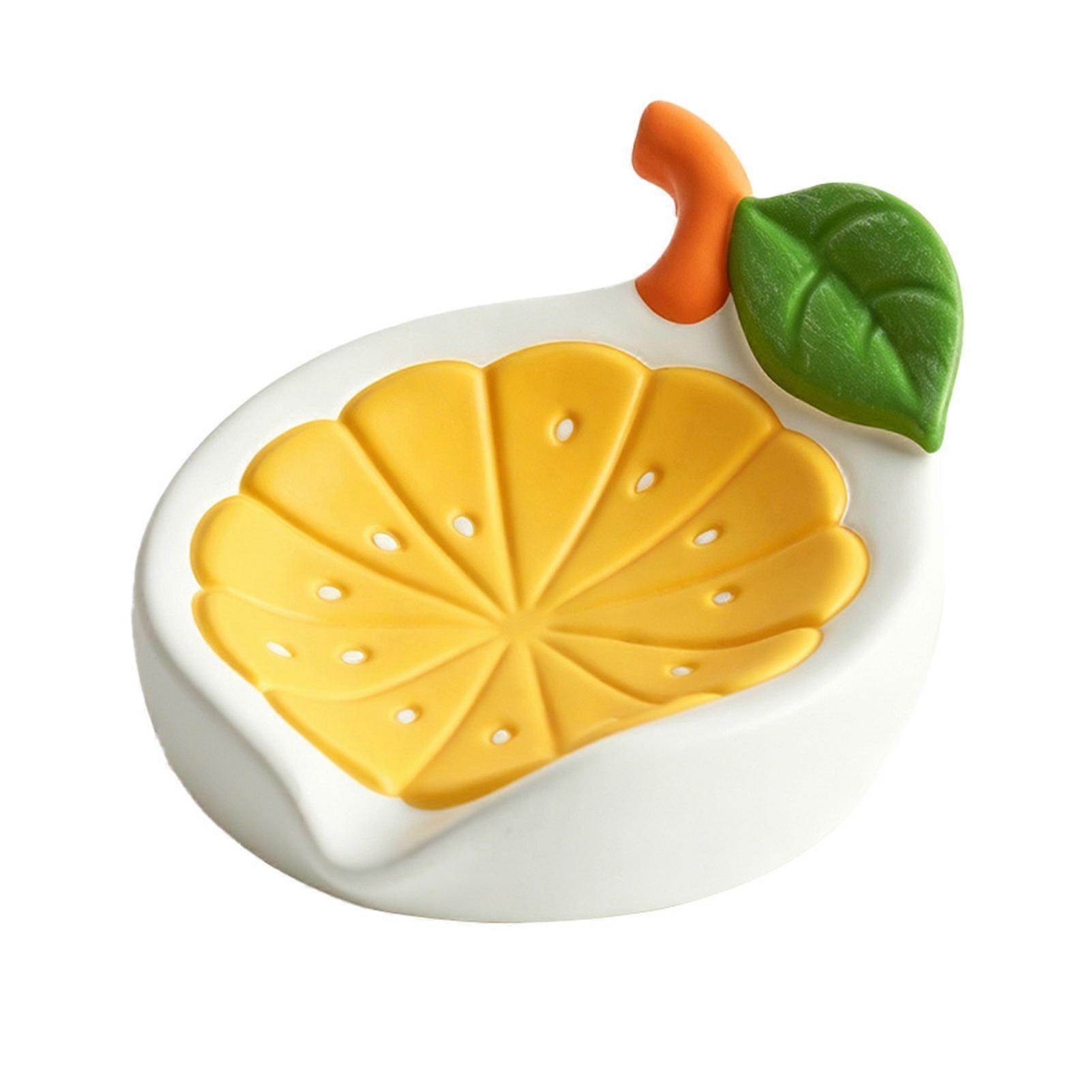 Lemon-Shaped Vinyl Soap Dish