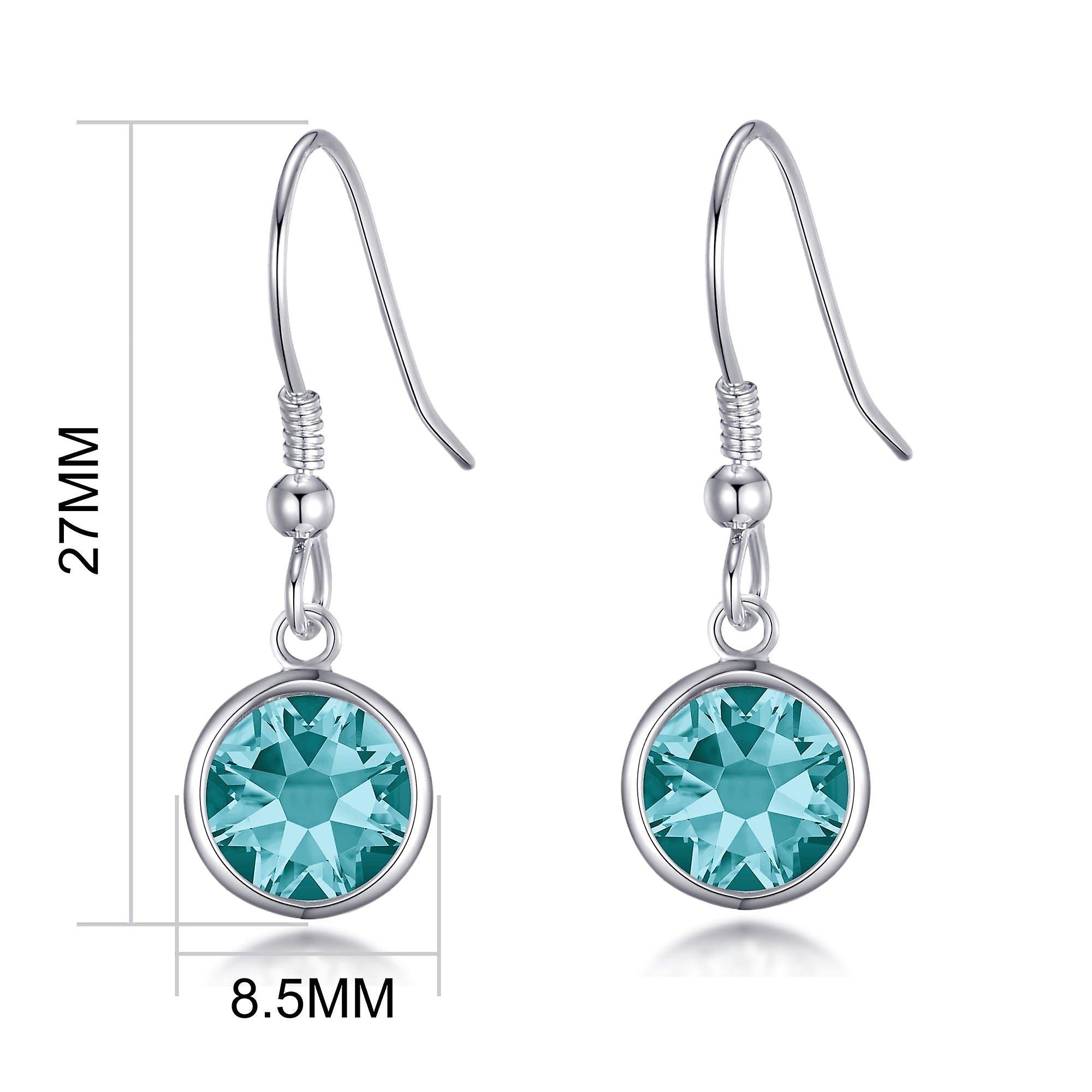 Orecchini Swarovski Orecchini Con Pietra Portafortuna Di Dicembre: Topazio Blu In Zircondia, Per Un Look Elegante E Personale Orecchini Pietra Portafortuna Cristallo - Foto 4