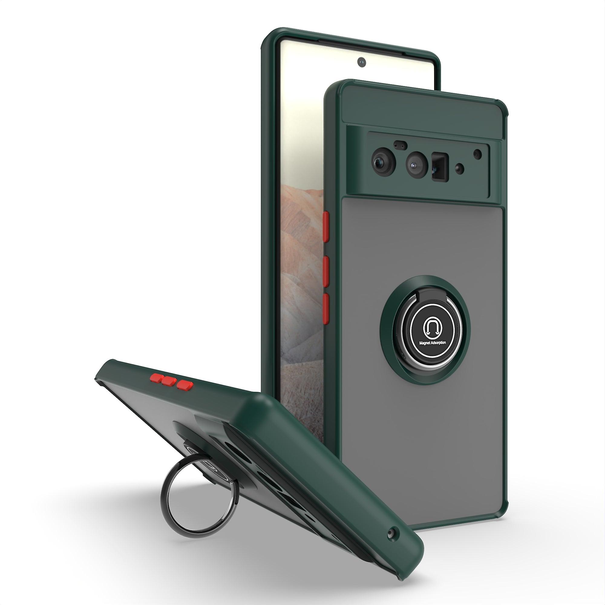 Shockproof Phone Case For Google Pixel 6 Pro Metal Ring Holder Cover