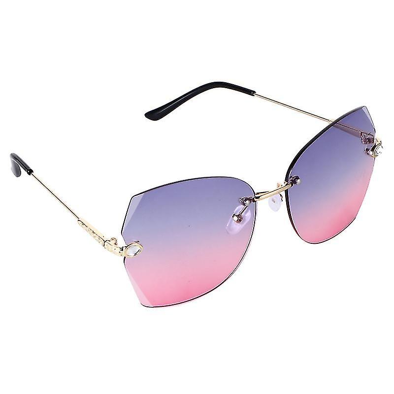 14.6X14.7cm Unisex Sunglasses 1 Pair Frameless Sunglasses Diamond-bordered Eyewear Practical Sunglas