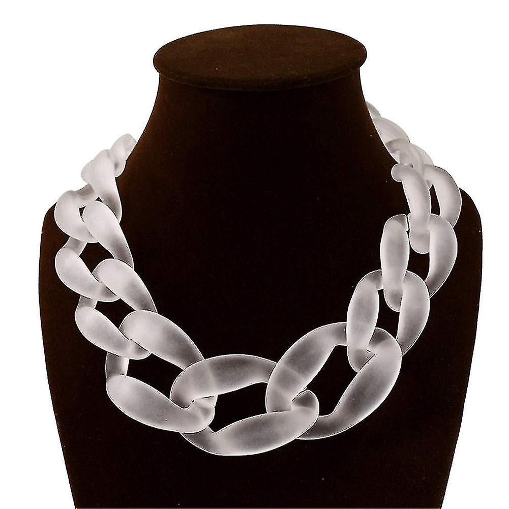 Acrylkragen Chunky Choker Statement Lätzchen Kette Halskette Anhänger