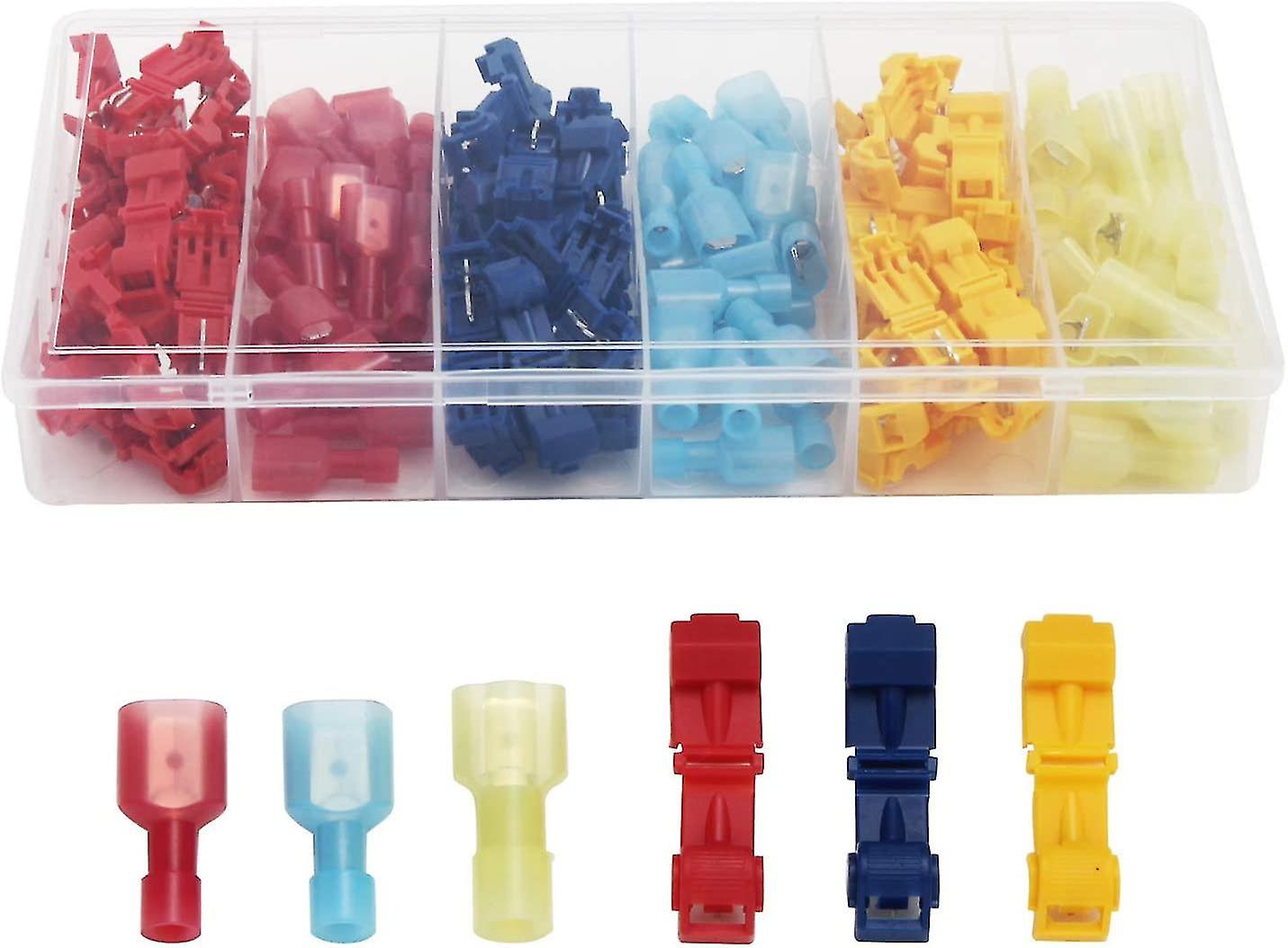 120pcs Wire Connectors Quick Splice Wire Terminals Disconnect Terminal Kits