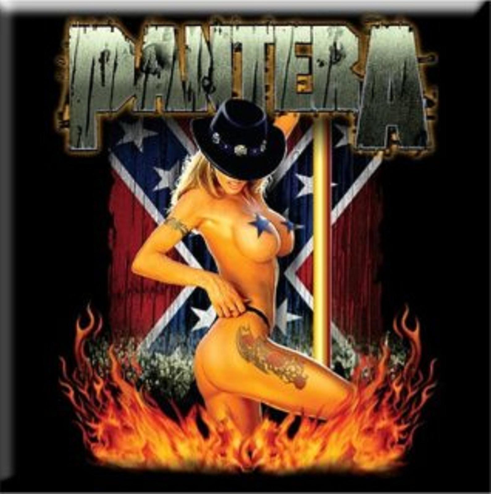 Pantera Fridge Magnet Pole Dancer band logo new Official 76mm x 76mm